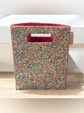NEW Bath & Body Works Rainbow Glitter Reusable Mini Gift Bag Holder PRIDE